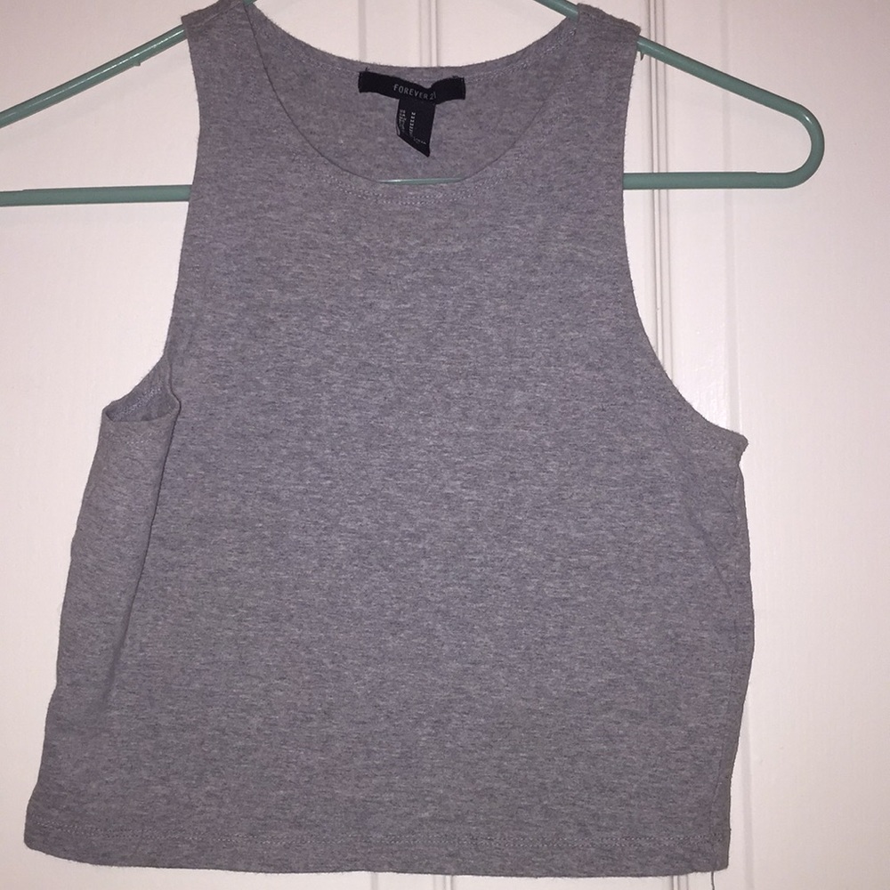 Grey crop top